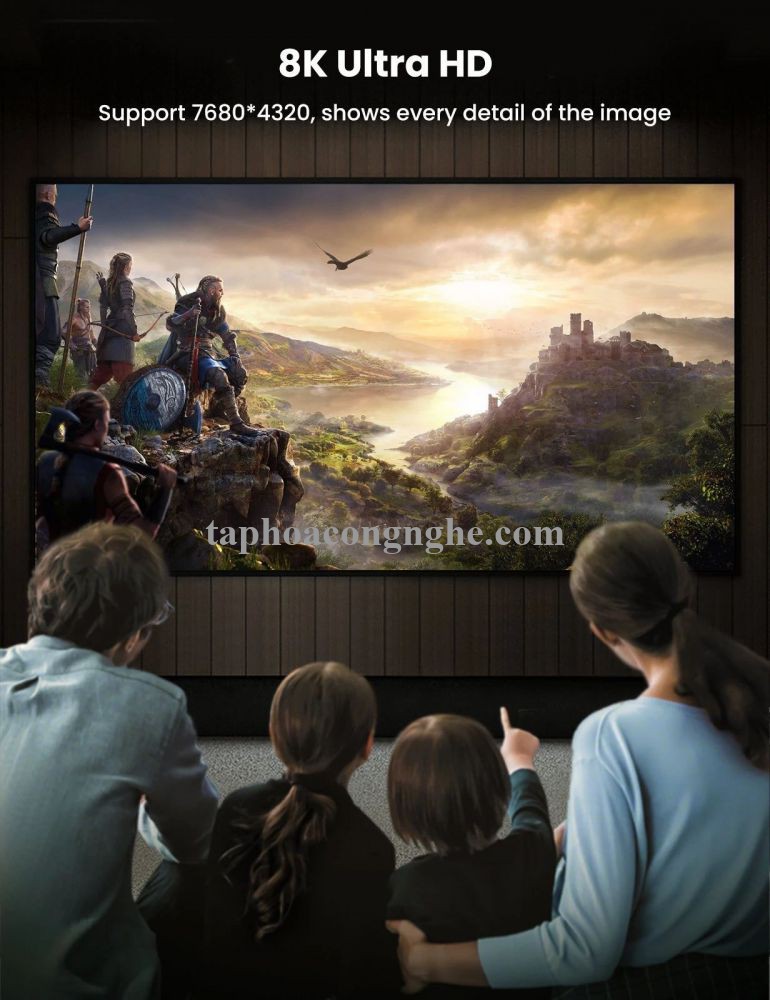 Ugreen 80393 3m 8K 1.4 màu đen cáp dp ra displayport hợp kim bọc lưới chống nhiễu DP114 30080393